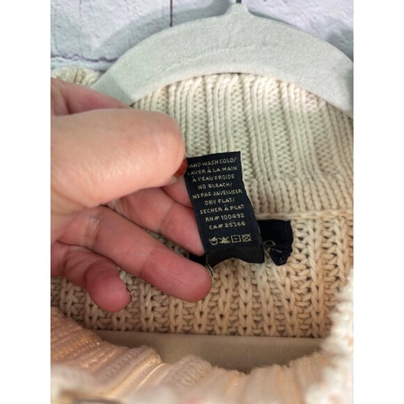 Pure Handknit Cream Sleeveless Zip Cardigan Sweater S/M 100% Cotton - Picture 6 of 10